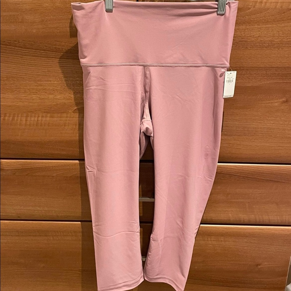 Old Navy PowerSoft High-Waisted Cropped Leggings Mauve Purple Womens Large NWT